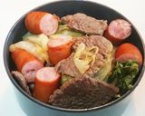 牛バラカルビとソーセージと白菜の煮込み作り方5写真