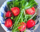 水菜とミニトマトのさっぱりサラダ作り方4写真