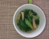 糖尿食メンマとチンゲン菜のスープ作り方4写真