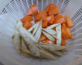 厚揚げとごぼう、椎茸、人参の煮物作り方3写真