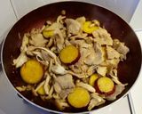 【時短】ほくほく♪さつま芋と豚肉の照り煮作り方4写真