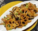 もっちり蓮根とシメジの甘味噌炒め作り方6写真