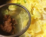 キャベツと卵の味噌汁作り方4写真