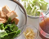 チンゲン菜と厚揚げ豆腐のそぼろあん作り方1写真