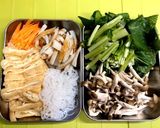 小松菜とお揚げの煮物作り方1写真