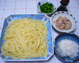 ツナとみぞれ乗っけただけ♪和風パスタ作り方4写真