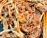 ★牛肉と蓮根、舞茸のオイマヨ醤油炒め★作り方5写真