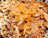 ★牛肉と蓮根、舞茸のオイマヨ醤油炒め★作り方6写真
