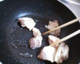 鶏とたまねぎ炒めしそ風味作り方3写真