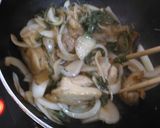鶏とたまねぎ炒めしそ風味作り方5写真