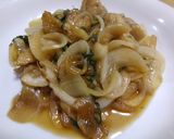 鶏とたまねぎ炒めしそ風味作り方6写真