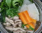 水菜とせせりの野菜鍋作り方8写真