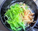 ツナと水菜のつゆボナーラ作り方5写真