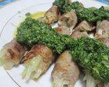 セロリソースでいただく豚肉のセロリ巻き作り方5写真