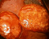 とろとろ卵の煮込みハンバーグ丼作り方5写真