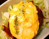 とろとろ卵の煮込みハンバーグ丼作り方7写真