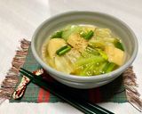 胡麻油風味*キャベツと油揚げの味噌汁作り方6写真