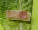 お餅とベーコンのロールレタス♬作り方4写真