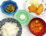 【病院】あおさとのりのWいそあえ【給食】作り方3写真