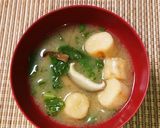糖尿食大根葉としいたけの味噌汁作り方5写真