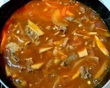 きのこと牛肉のトマトジュースチーズ煮込み作り方5写真