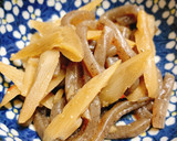 【病院】ごぼうとこんにゃく炒め【給食】作り方4写真