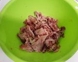 豚こま肉と茄子とキャベツの生姜焼き作り方1写真