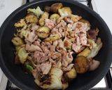 豚こま肉と茄子とキャベツの生姜焼き作り方5写真
