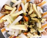 全てレンジなすさつま芋で青椒肉絲風作り方11写真