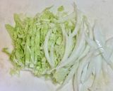 塩サバと白菜の焼うどん作り方1写真