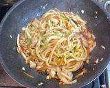 塩サバと白菜の焼うどん作り方6写真