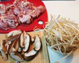 鶏ももと椎茸ともやしの塩胡椒炒め作り方1写真