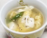 ☆豆腐・アスパラガス・卵の中華スープ☆作り方4写真