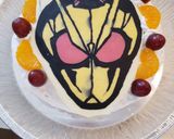仮面ライダーゼロワンケーキ作り方4写真
