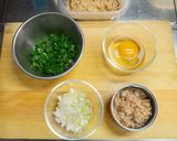 鮭の中骨缶とケールの玄米チャーハン作り方3写真