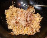鮭の中骨缶とケールの玄米チャーハン作り方5写真
