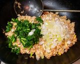 鮭の中骨缶とケールの玄米チャーハン作り方6写真
