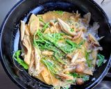 ツナと水菜のつゆボナーラ作り方7写真