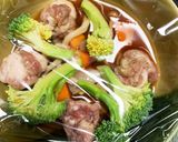 全てレンジ豚こま団子根菜タコライス蒸し煮作り方11写真