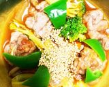 全てレンジ豚こま団子根菜タコライス蒸し煮作り方17写真