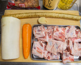 圧力鍋で作る豚軟骨と根菜の煮物作り方1写真