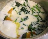 冬至にも♪カボチャほうれん草の豆乳みそ汁作り方3写真