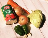 保温鍋で時短！野菜たっぷりトマトスープ！作り方1写真