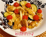 ミニトマト☆鶏肉&ズッキーニのバタ醤油炒作り方9写真
