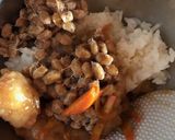 納豆と鶏の南蛮漬けのご飯作り方2写真