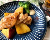 鶏肉とサツマイモのハニーマスタード炒め☆作り方6写真