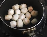 出汁を使わずとも里芋煮っころがし作り方4写真