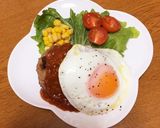 ロコモコ風☆目玉焼きハンバーグ作り方2写真
