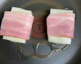 お餅のベーコン挟み☆塩ガーリック焼き作り方3写真
