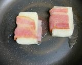 お餅のベーコン挟み☆塩ガーリック焼き作り方4写真